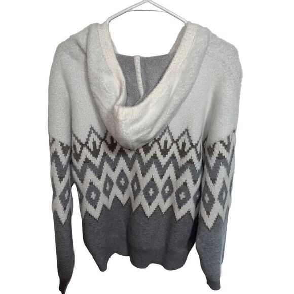 rachel zoe white and gray fuzzy sweater pull over - new with tags - Picture 6 of 9